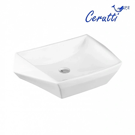 Раковина накладная Ceruttispa CR7065 (600х410х155) белая, асимметричная
