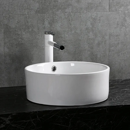 Раковина накладная Ceruttispa CR7022 (420х420х170) белая, круглая