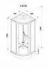 Душевая кабина PARLY F811B (80х80х210)
