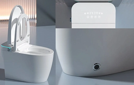 Унитаз напольный Ceruttispa КЬЯРА (CHIARA) Smart CT11167 с дистанционным управлением (680x400x470)