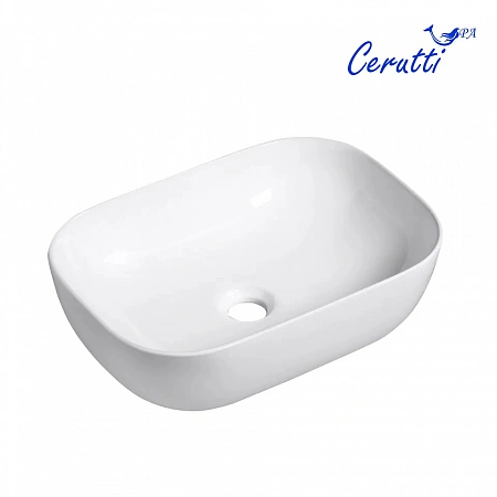 Раковина накладная Ceruttispa CR0078 (505х400х140) белая, прямоугольная