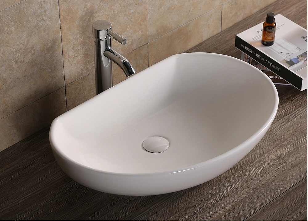 Раковина накладная Ceruttispa CR7074 (610х410х160) белая, асимметричная