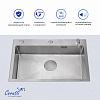 Кухонная мойка Ceruttispa ГЛОРИЯ (GLORIA) 7050 nano embos (матовый хром) из нержавеющей стали (700х500х220)