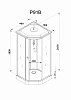 Душевая кабина PARLY P91B (90х90х215)
