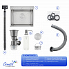 Кухонная мойка Ceruttispa ГЛОРИЯ (GLORIA) 6045 nano embos (матовый хром) из нержавеющей стали (600х450х220)