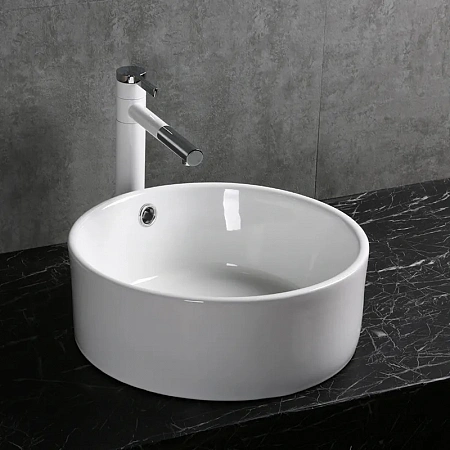 Раковина накладная Ceruttispa CR7022 (420х420х170) белая, круглая