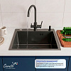 Кухонная мойка Ceruttispa ГЛОРИЯ (GLORIA) 60B nano black (графит) из нержавеющей стали (600х500х220)  