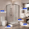 Раковина накладная Ceruttispa CR0098 (415х415х130) белый мрамор, круглая