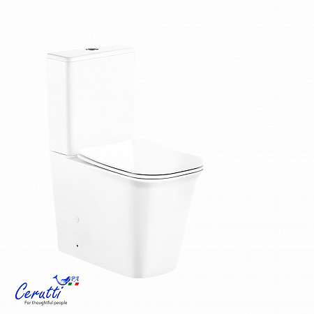 Унитаз напольный Ceruttispa АРНО (ARNO) CT7838 безободковый (620х345х800)