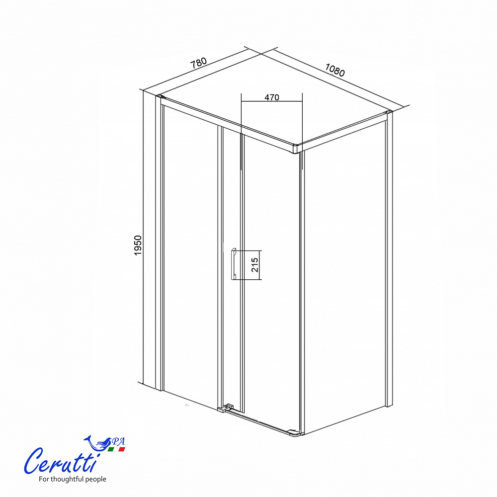 Душевое ограждение Ceruttispa ВИТО (VITO) 110BF L (110x80x195)