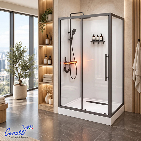 Душевая кабина Ceruttispa МАЙЕЛЛА (MAIELLA) 120GG (80х120x212) с душевой системой ЛОРЕТО (LORETO)