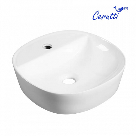 Раковина накладная Ceruttispa CR0075 (400х400х120) белая, квадратная, с отверстием под смеситель