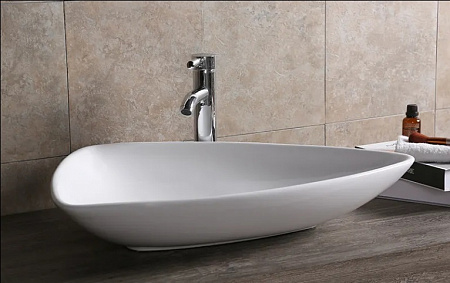 Раковина накладная Ceruttispa CR7014 (690х470х130) белая, асимметричная