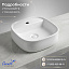 Раковина накладная Ceruttispa CR9023 (415х415х140) белая, квадратная, с отверстием под смеситель