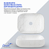 Раковина накладная Ceruttispa CR0086 MMW1 (565х400х145) мрамор матовый белый, прямоугольная