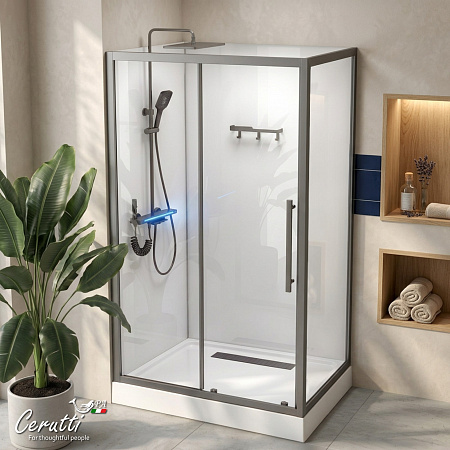 Душевая кабина Ceruttispa МАЙЕЛЛА (MAIELLA) 120GG (80х120x212) с душевой системой ТОРЕ (TORE) 