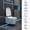 Унитаз подвесной Ceruttispa ГРЕТА (GRETA) Aria Smart CT12214 с дистанционным управлением (580x380x370) с инсталляцией