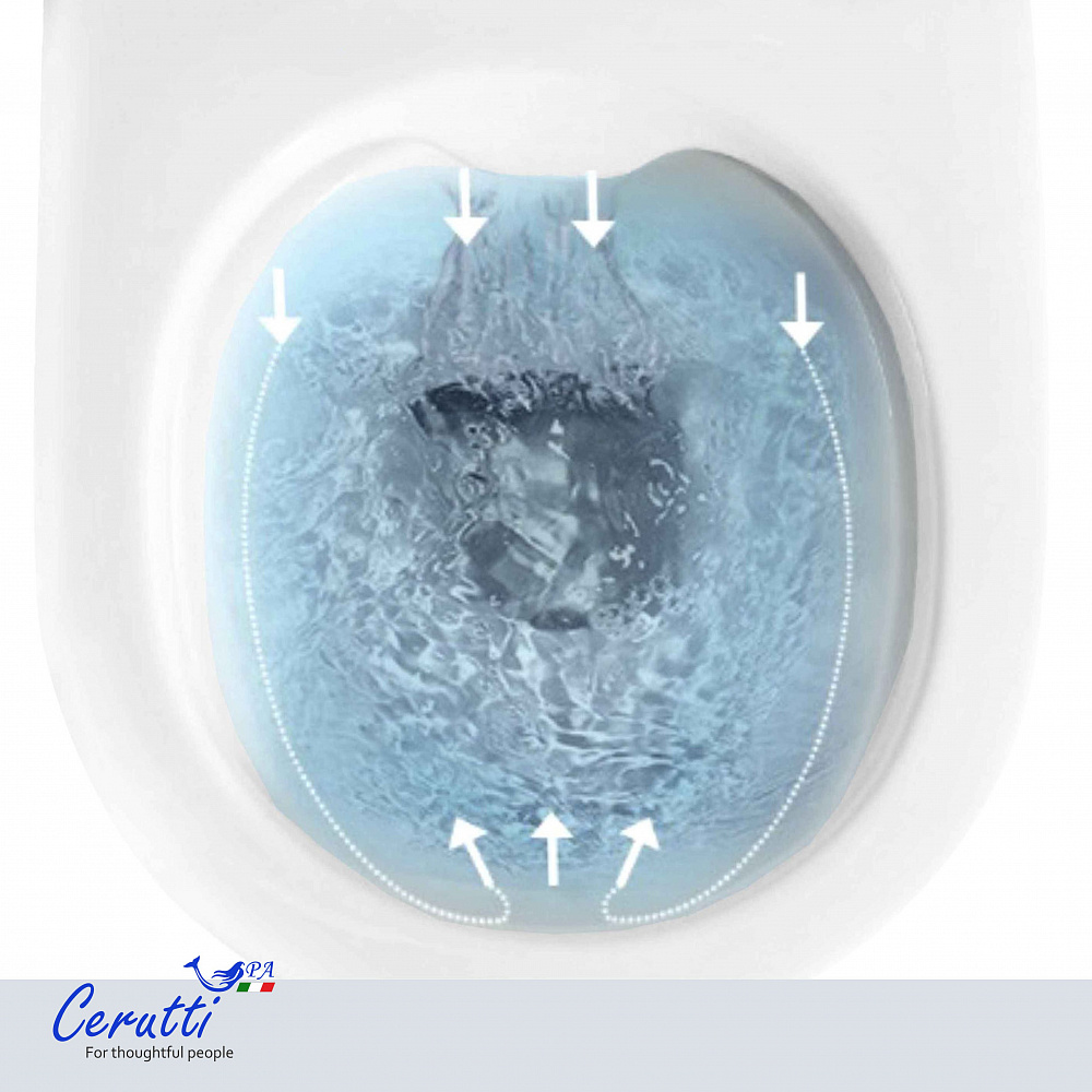 Унитаз приставной Ceruttispa ВЕТТОРЕ (VETTORE) F CT7841 безободковый (520х340х400)