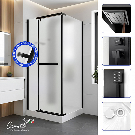 Душевая кабина Ceruttispa МИМИ (MIMI) 90BF (90x90x215-225) 