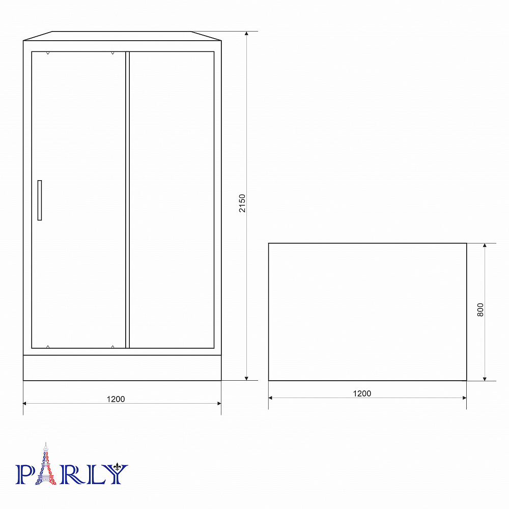 Душевая кабина PARLY BETT B120 (120х80х215)