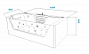 Акриловая гидромассажная ванна Ceruttispa C-477-18A (1800x850x580)