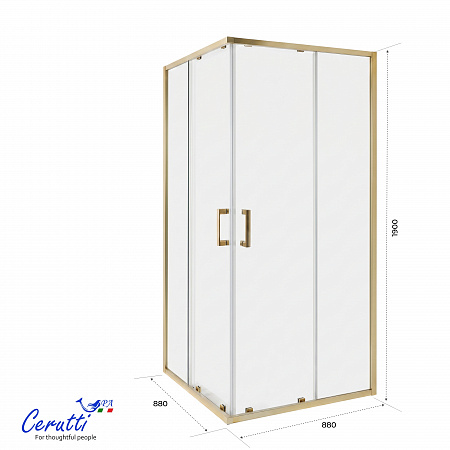 Душевое ограждение Ceruttispa АДИДЖЕ (ADIGE) 90G (90x90x190)